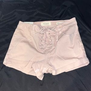 Pink PacSun stretchy jean shorts